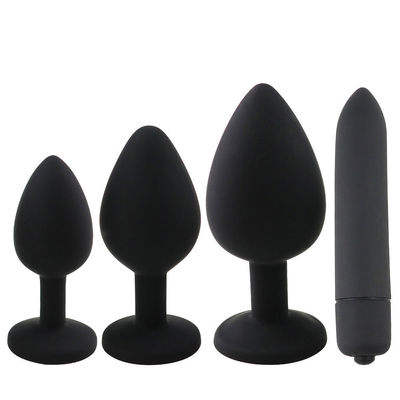 4 PCS Ultra Soft Silicone Trainer Kit Personalised Butt Plug Vibrating Massage