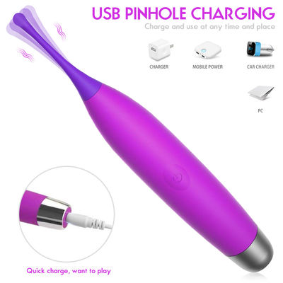 Pink Lady Vibrator Wand Vibrator Sex Toy Waterproof Soft Dildo 7 Multi Speeds Purple