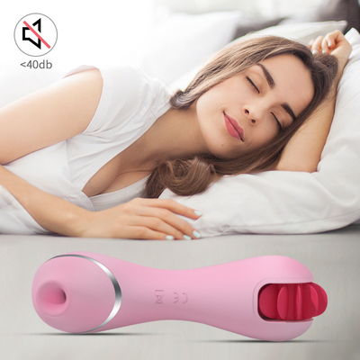 CE USB Charging Soft Silicone Vibrator Sex Toy 10 Speeds Tongue Suction Toy