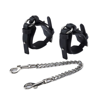 Black PU Leather Luxury Bdsm Set Clamps Collar Gag Handcuffs Nipple Whip Rope SM Sex Bondage Set