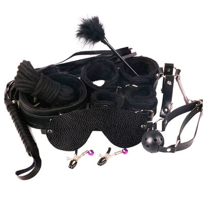 10pcs Leather Luxury Bdsm Set Adult Awesome Toys Under Bed Restraint Kit